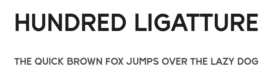 Hundred Ligatture by Patria Ari Typestudio — Sans Serif Font