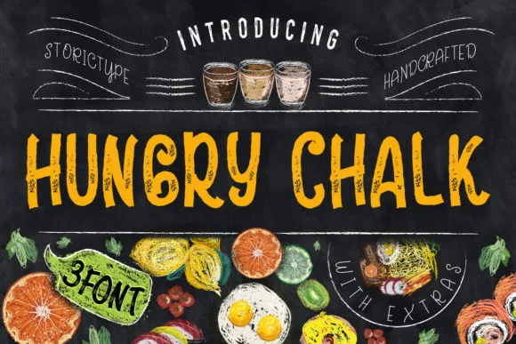 Hungry Chalk Font by Storic β Script Handwritten Font