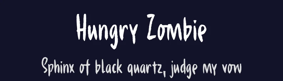 Hungry Zombie by Hanoded — Decorative Font — thumbnail 2