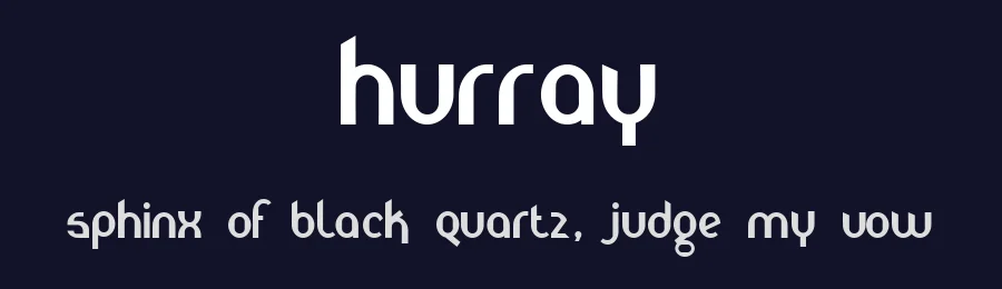 Hurray by alien foundery — Sans Serif Font — thumbnail 2