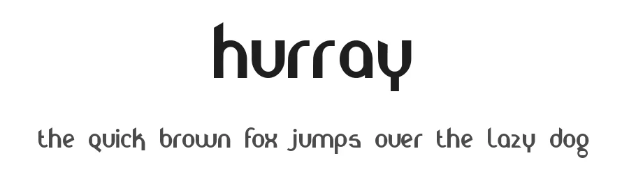 Hurray by alien foundery — Sans Serif Font