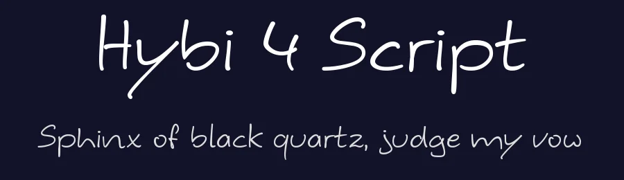 Hybi 4 Script by Peter Hübner — Script Handwritten Font — thumbnail 2