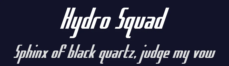 Hydro Squad by Iconian Fonts — Sans Serif Font — thumbnail 2