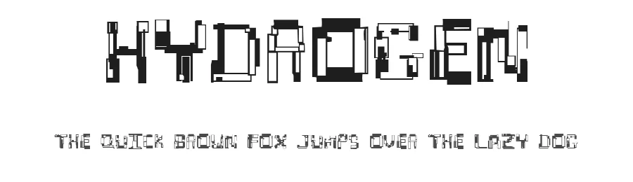 Hydrogen by Divide by Zero — Decorative Font