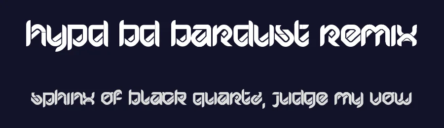 HYPD BD Bardust Remix by Hypd — Display Font — thumbnail 2