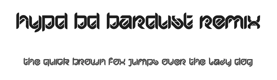 HYPD BD Bardust Remix by Hypd — Display Font