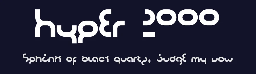 Hyper 2000 by Takker — Display Font — thumbnail 2