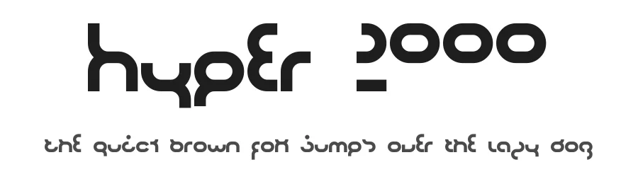 Hyper 2000 by Takker β Display Font
