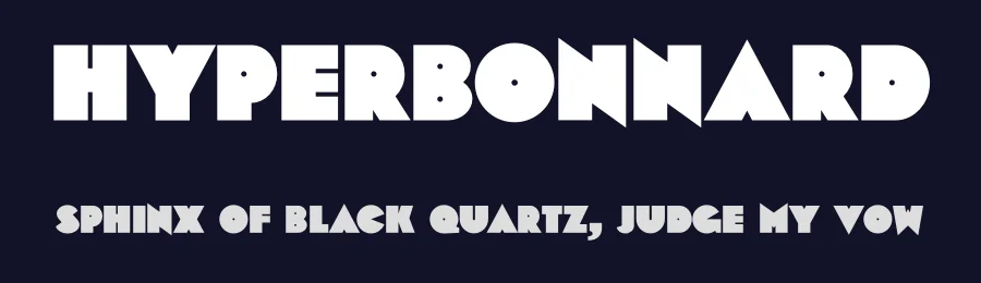 Hyperbonnard by Bisou — Decorative Font — thumbnail 2