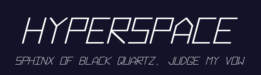 Hyperspace by Pixel Sagas — Display Font — thumbnail 2
