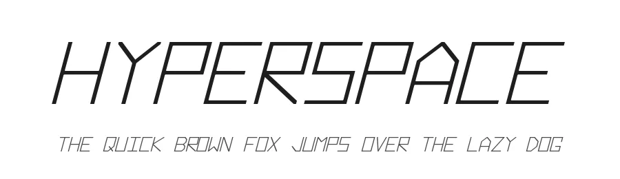 Hyperspace by Pixel Sagas β Display Font