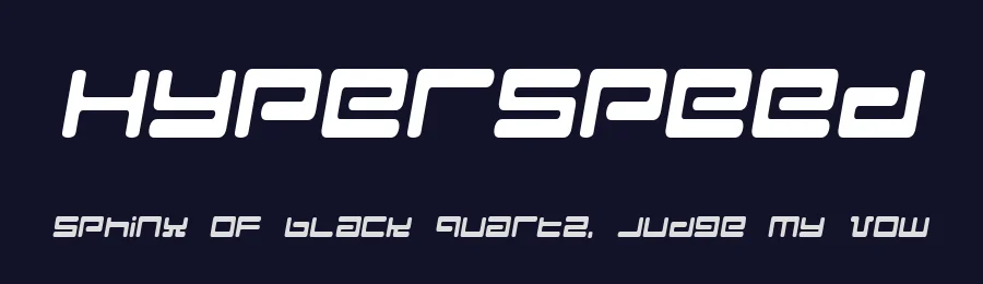 Hyperspeed by dustBUST — Display Font — thumbnail 2