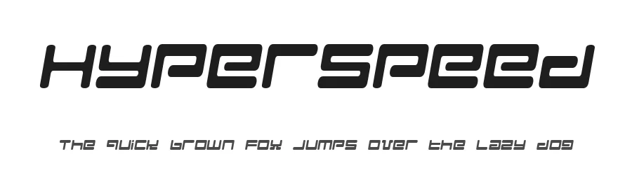 Hyperspeed by dustBUST — Display Font