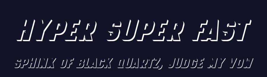 Hyper Super Fast by Bisou — Decorative Font — thumbnail 2