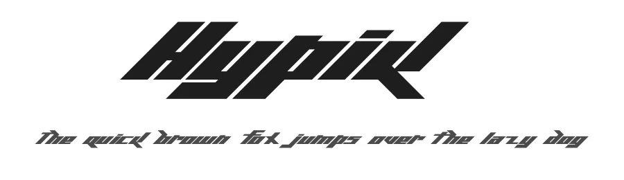 Hypik by Matt Wilson — Display Font