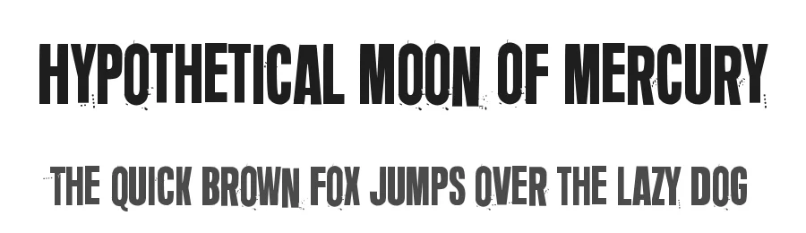 Hypothetical Moon Of Mercury by Juha Korhonen — Decorative Font