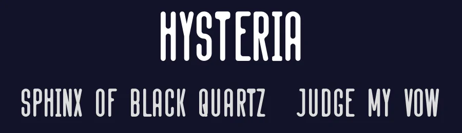 Hysteria by Rochart Studio — Sans Serif Font — thumbnail 2