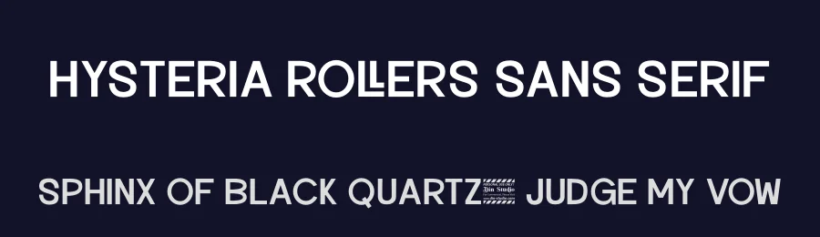 Hysteria Rollers Sans Serif by Din Studio — Sans Serif Font — thumbnail 2