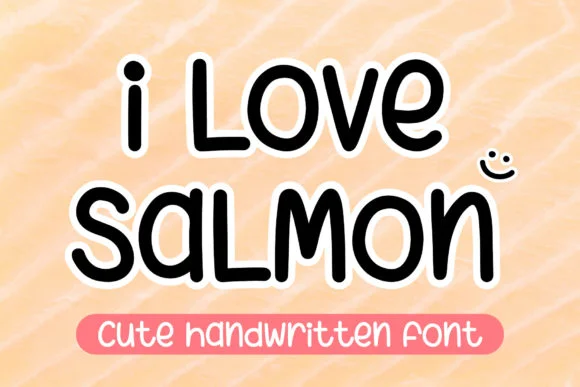 I Love Salmon Font by AquariiD — Script Handwritten Font
