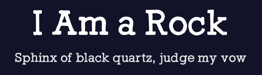 I Am a Rock by HENRIavecunK Type Co — Decorative Font — thumbnail 2