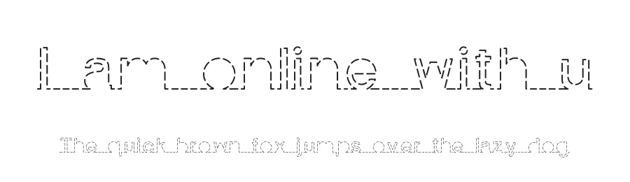 I am online with u by Pisto Casero — Decorative Font