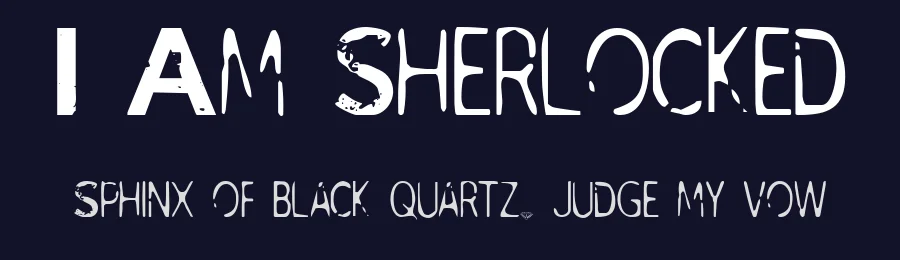 I Am Sherlocked by SpideRaYsfoNtS — Decorative Font — thumbnail 2
