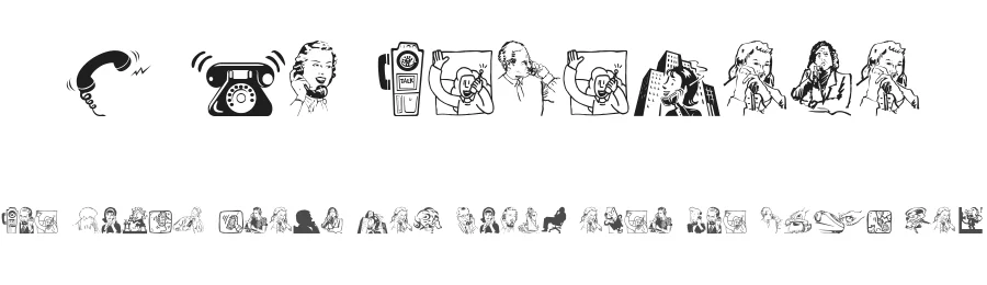 I Am Telefono by deFharo — Dingbats Font