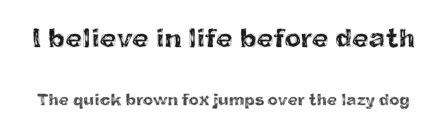 I believe in life before death