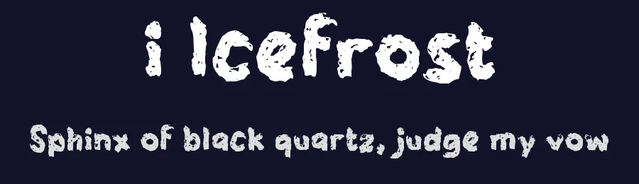 i Icefrost by wepfont.com — Decorative Font — thumbnail 2