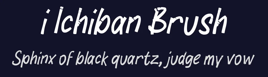 i Ichiban Brush by wepfont.com — Script Handwritten Font — thumbnail 2
