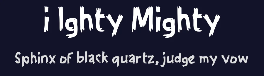 i Ighty Mighty by wepfont.com — Decorative Font — thumbnail 2