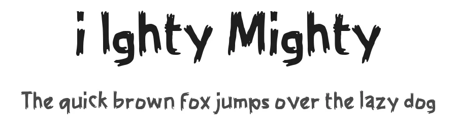 i Ighty Mighty by wepfont.com — Decorative Font