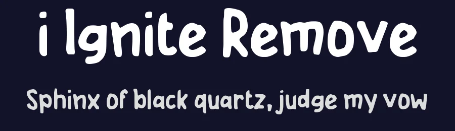 i Ignite Remove by wepfont.com — Decorative Font — thumbnail 2