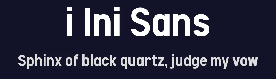 i Ini Sans by wepfont.com — Sans Serif Font — thumbnail 2