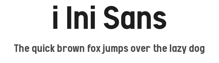 i Ini Sans by wepfont.com β Sans Serif Font