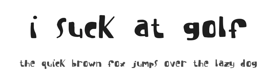 I suck at golf
