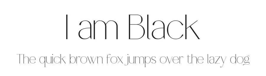 I am Black