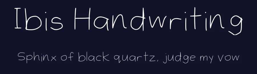 Ibis Handwriting by Rainzel Lazaro — Script Handwritten Font — thumbnail 2