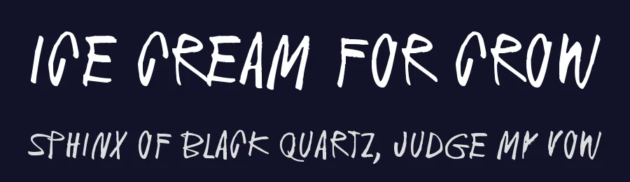 Ice cream for crow by Juha Korhonen — Script Handwritten Font — thumbnail 2