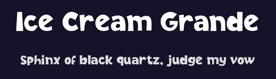 Ice Cream Grande by Zeenesia Studio — Decorative Font — thumbnail 2