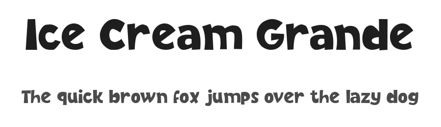 Ice Cream Grande by Zeenesia Studio β Decorative Font