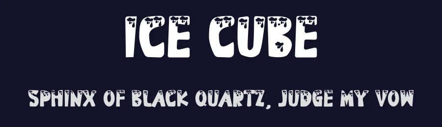 Ice Cube by Mr.Soon Design — Decorative Font — thumbnail 2