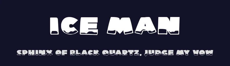 Ice Man by Joseph Dawson — Decorative Font — thumbnail 2