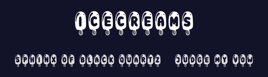Icecreams by Vladimir Nikolic — Decorative Font — thumbnail 2