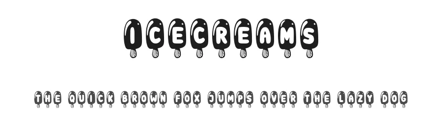 Icecreams by Vladimir Nikolic — Decorative Font