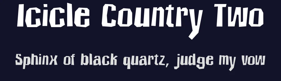 Icicle Country Two by Typodermic Fonts — Decorative Font — thumbnail 2