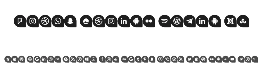 Icons Social Media 13 by elharrak — Dingbats Font