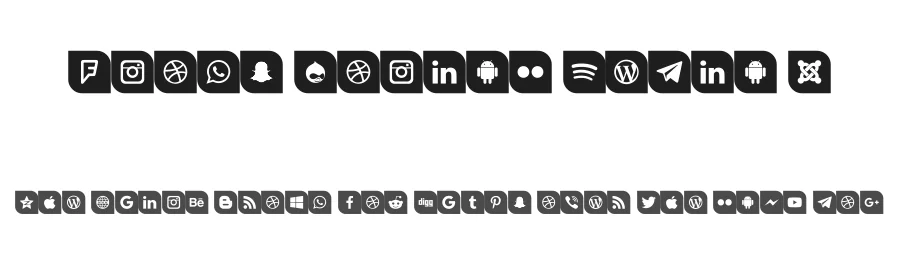 Icons Social Media 1 by elharrak — Dingbats Font