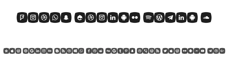 Icons Social Media 5 by elharrak — Dingbats Font