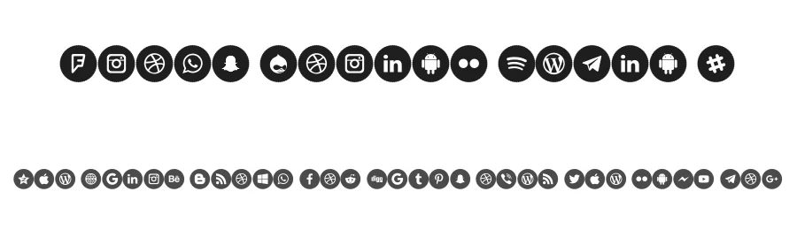 Icons Social Media 8 by elharrak — Dingbats Font